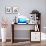 RK Modern Home Office Desk with Storage Shelf, Computer Table, Study Table with Book Shelf, Office Table, Study Table for Adults
