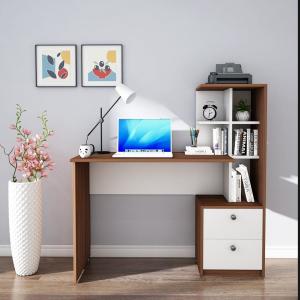 RK Modern Home Office Desk with Storage Shelf, Computer Table, Study Table with Book Shelf, Office Table, Study Table for Adults