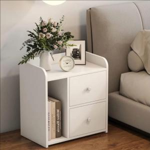 Royal Decor M31 Double Drawer Bed Side Table Nightstand Bedside Table Simple Storage