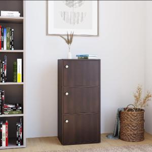 RK Furniture Engineered Wood Book Case- Book Shelf & Book Cabinet with 3 Compartment Storage