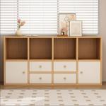 RK Engineered Wood Bookshelf Storage Cabinet Organizer Shelf Multi Storage Space Wooden Rack Display Shelf With Door and Drawers. Size: L48 XH24