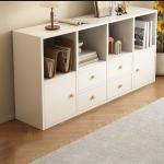 RK Engineered Wood Bookshelf Storage Cabinet Organizer Shelf Multi Storage Space Wooden Rack Display Shelf With Door and Drawers. Size: L48 XH24