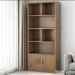 Modern Library Book Shelf Standing Display Shelve Rack Engineered Wood Bookcase Bookshelf Showpiece Rack with Storage Cabinet
