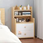 Royal Decor M37 2 Drawers Bed Side Table Nightstand Bedside Table Bedroom Simple Storage Cabinet -White Finish