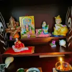 Puja Mandir Home Temple Indoor Beautiful Hindu Mondir